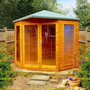 Image of Larkspur 7' x 7' Double Door with Two Fixed Windows Summerhouse