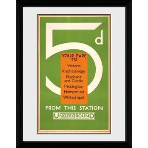 Image of Transport For London Your Fare To 12" x 16" Framed Collector Print