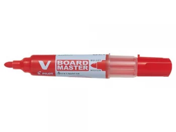 Image of Pilot V-Board Master Begreen Medium Bullet Tip Whiteboard Marker 4.0mm Tip Width 2.2mm Line Width Red Ref 454101002-1 Pack of 10 Pens