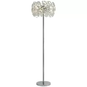 Image of Luminosa Lighting - Luminosa Floor Lamp 8 Light G9 Polished Chrome, Crystal