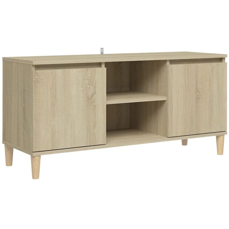 Image of VIDAXL TV Cabinet with Solid Wood Legs Sonoma Oak 103.5x35x50cm Vidaxl 8720286357712