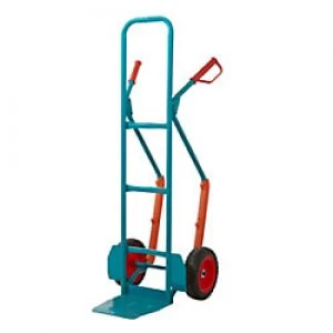 Image of APOLLO Trolley Blue 2 Castors Lifting Capacity: 300kg 285mm x 1320mm x 510