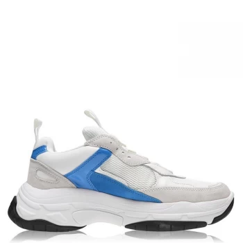 Image of Calvin Klein Jeans Marvin Mesh Trainers - White/Blue