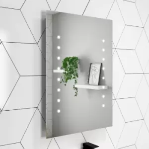 Image of Rectangular LED Bathroom Mirror Battery Operated- 500 x 700mm - Lynx
