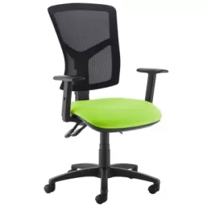 Image of Dams MTO Senza High Mesh Back Operator Chair with Adjustable Arms - Belize Red