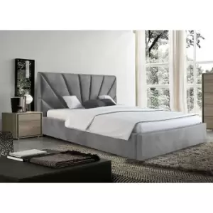 Image of Hamini Bed Single Plush Velvet Grey