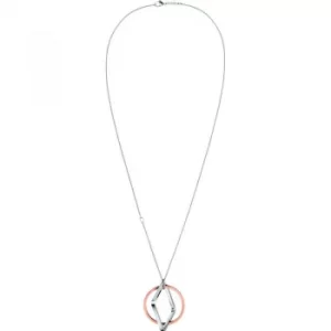 Image of Ladies Calvin Klein Two-Tone Steel and Rose Plate Wonder Pendant