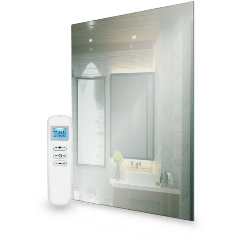 Image of MIRRORSTONE INFRARED HEATING Mirrorstone 580W Mirrored WiFi Infrared Heating Panel - Electric Panel Heater-Wall Mounted MS-MIR-580W