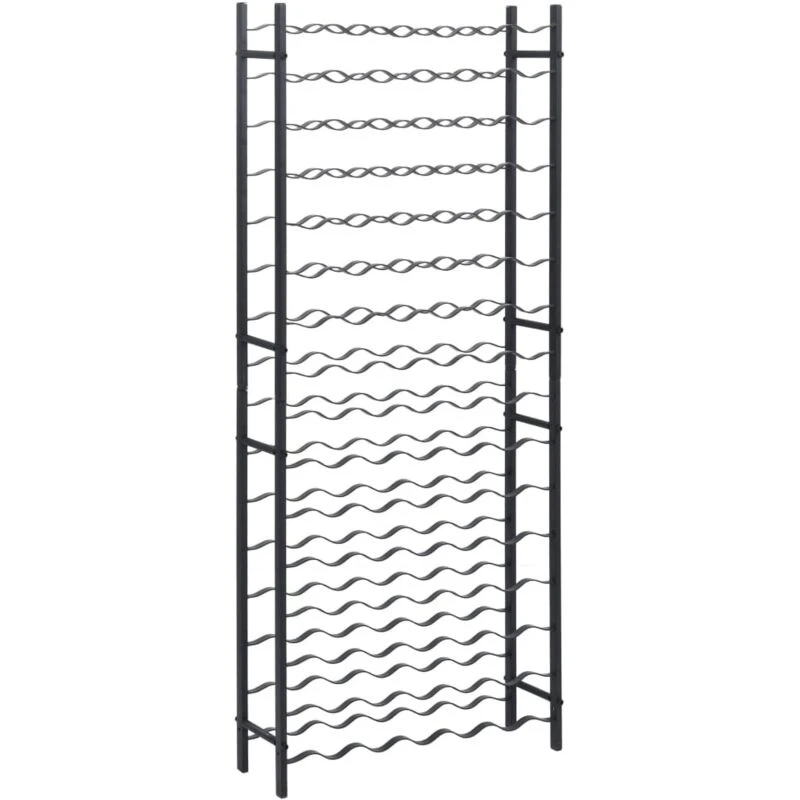 Image of VIDAXL Vidaxl - Wine Rack for 96 Bottles Black Iron 8720286204429