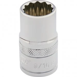 Image of Draper 3/8" Drive Polished Finish Hi Torq Bi Hexagon Socket Imperial 3/8" 9/16"
