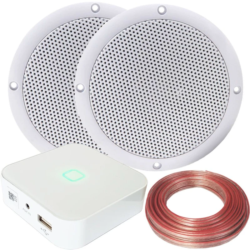 Image of Loops 80W Mini WiFi Stereo Amplifier & 2x 80W Bathroom Ceiling Speaker Audio System Multi unisex