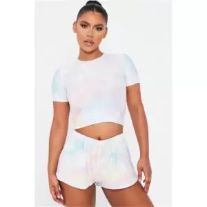 Image of I Saw It First Tie Dye Loose Runner Shorts - Multi