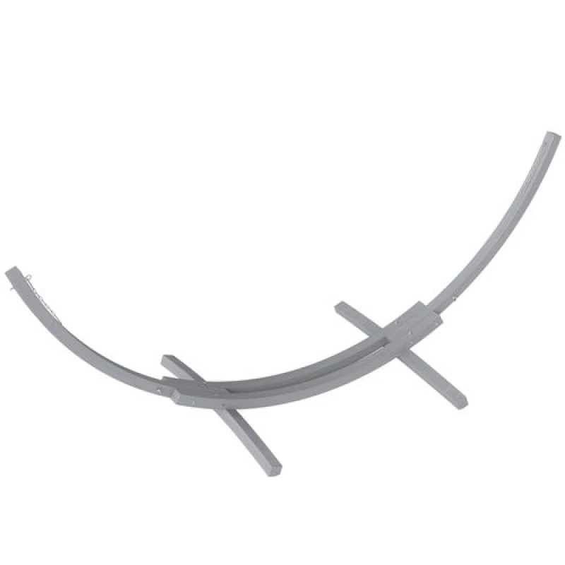 Image of Outsunny 3(m) Wooden Hammock Stand for Garden, Patio, Grey Grey