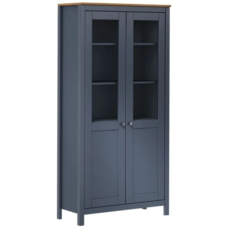 Image of VIDAXL Highboard Hill Grey 85x37x170.5cm Solid Pine Wood Vidaxl 8719883910796