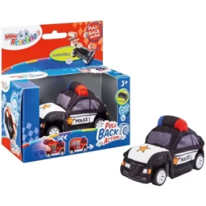 Image of Revellino 23198 Plush Police Car with Pull-Back Motor for Playing and Cuddling