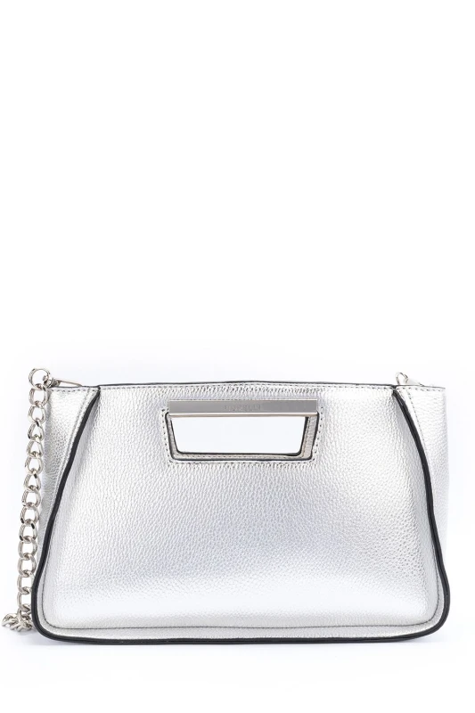 Image of FIORELLI Womens Lola Hard Handle Clutch Bag in Silver Silver Female One Size