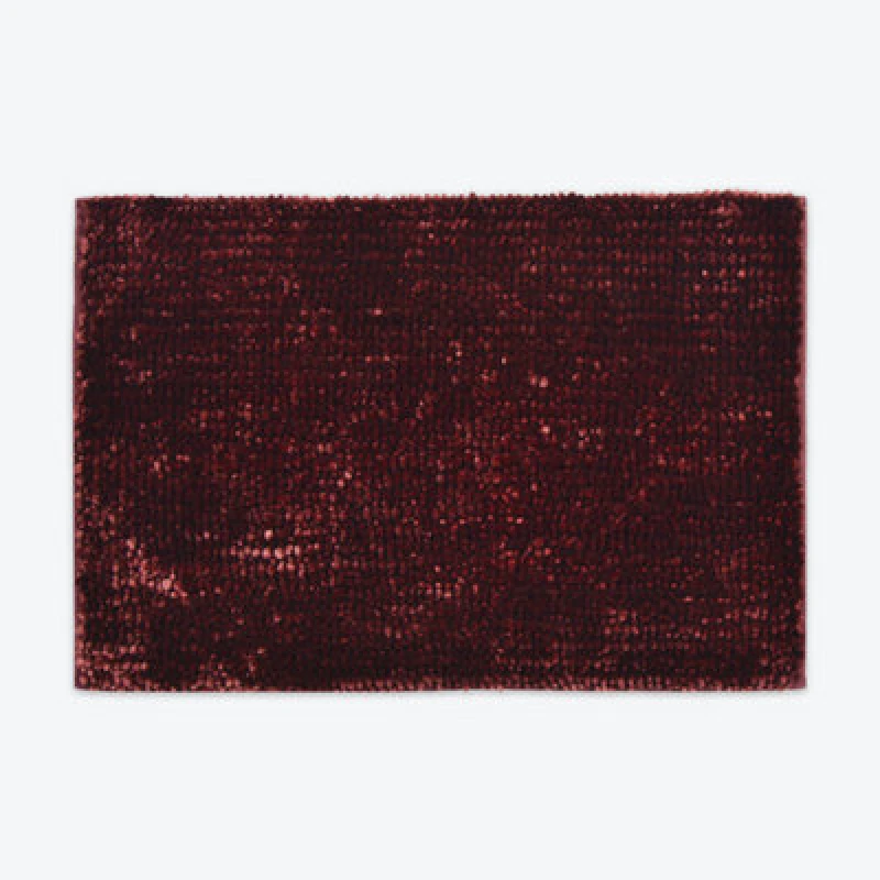 Image of Allure Bath Fashions Velvet Chenille Bobble Bath Mat Non-Slip - Bordeaux