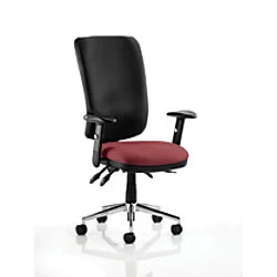 Image of Dynamic Independent Seat & Back Task Operator Chair Height Adjustable Arms Chiro Black Back, Ginseng Chilli Seat High Back