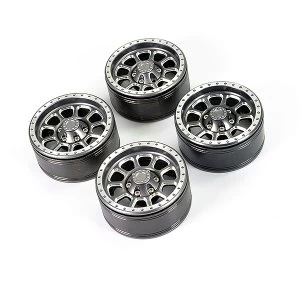 Image of Fastrax Aluminum Beadlock Ten 1.9" Wheels - Titanium (4Pc)