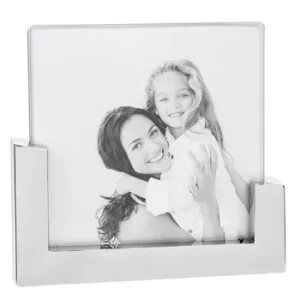 Image of Modern Silver Easel Frame 4x4