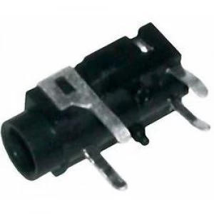 Image of 3.5mm audio jack Socket horizontal mount Number of pins 3 Stereo Silver BKL Electronic