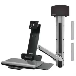 Image of Ergotron StyleView Sit-Stand Combo System 61cm (24") Aluminium Wall