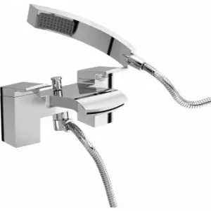 Image of Bristan - Descent Bath Shower Mixer with Kit Pillar Mounted - Chrome