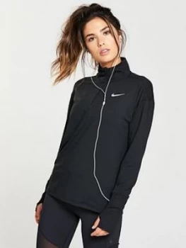 Image of Nike Run Long Sleeve Element Top Black Size S Women