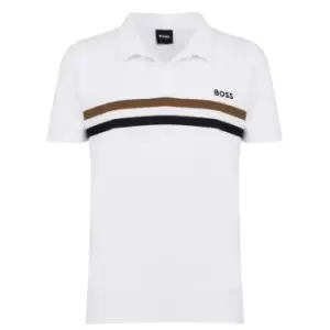 Image of Boss Terry Polo Shirt - White