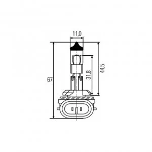 Image of Fog Light Bulb HELLA 8GH 008 991-031