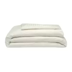 Image of Belledorm 540 Thread Count Satin Stripe Duvet Cover Set (Double) (Ivory)