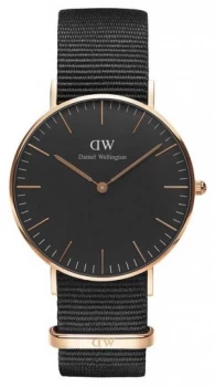 Image of Daniel Wellington Unisex Classic Cornwall 36mm Black Watch