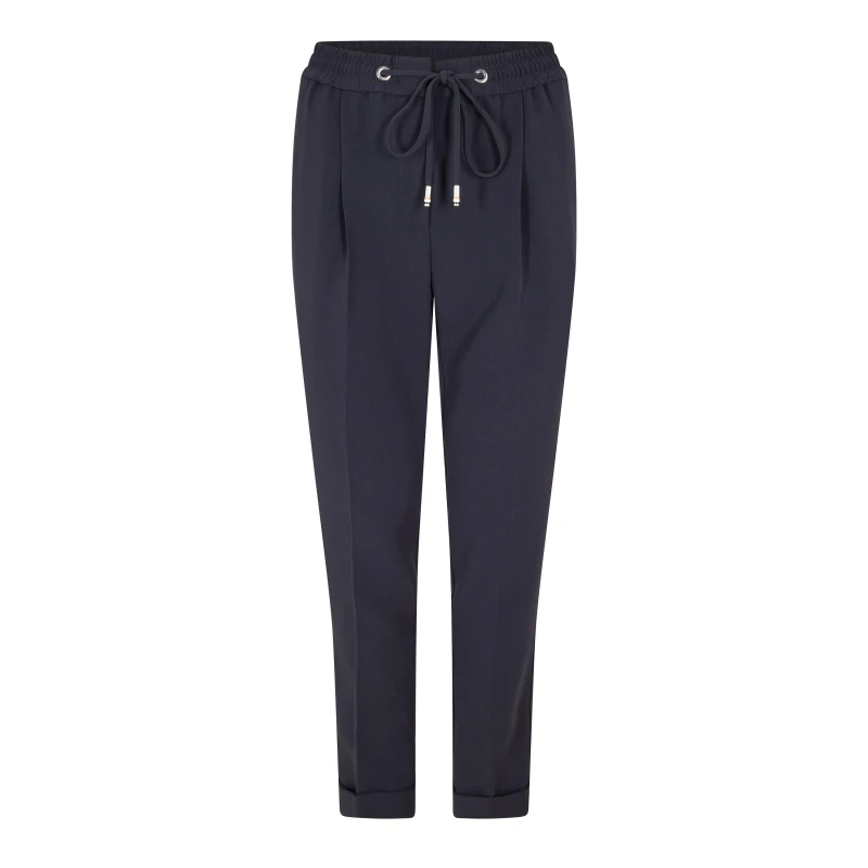 Image of Boss Womens Tariyanah Straight Leg Trousers Dark Blue female 4 (XXS)