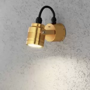 Image of Monza Outdoor Modern Wall Light Adjustable, 3W High Power LED Brass Ano, IP54