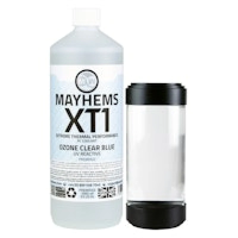 Image of Mayhems - PC Coolant - XT1 Premix - Thermal Performance Series, UV Fluorescent Blue, 1 Litre, Ozone Clear Blue