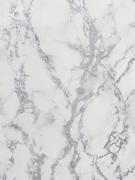 Image of Arthouse Carrara Marble Silver Wallpaper