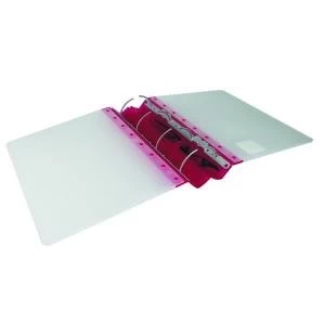 Image of Guildhall GLX Ergogrip Ring Binder Frosted A4 Raspberry Pack of 2 4545