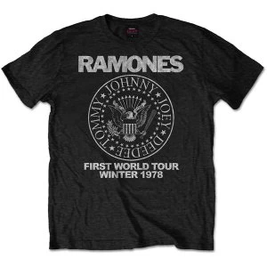 Image of Ramones - First World Tour 1978 Unisex Medium T-Shirt - Black