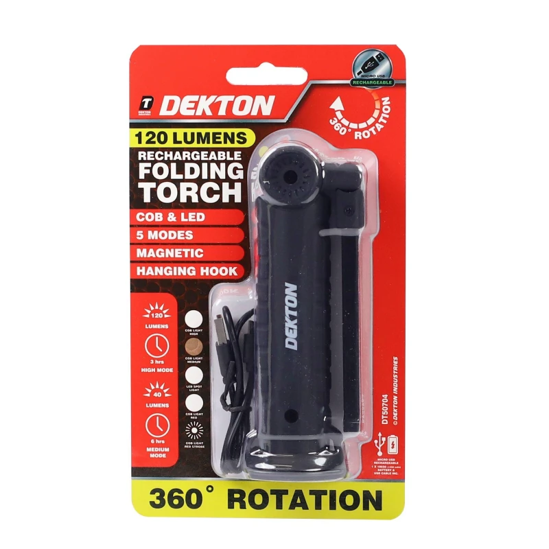 Image of Dekton Rechargeable Work light Black unisex One Size