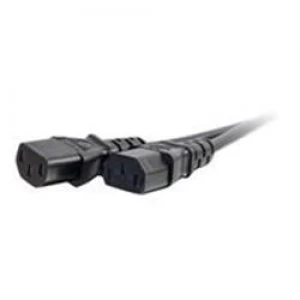 Image of C2G 3m UK Power Cord Splitter (BS 1363 to 2x C13)