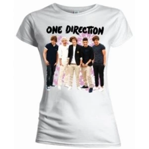 Image of One Direction Flowers Skinny White TS: Large