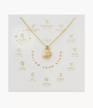 Image of Fossil Women Scorpio Yellow Crystal Pendant Necklace