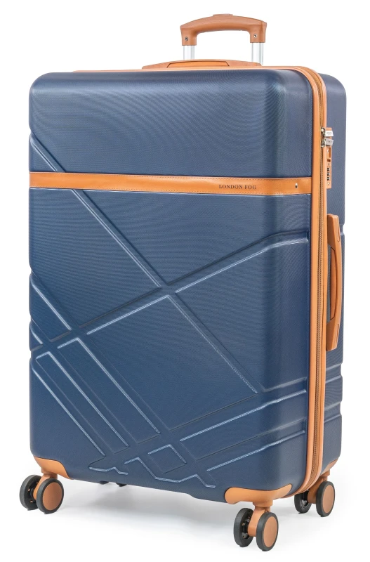 Image of London Fog Eton Hardshell Suitcase Wheeled Matching Luggage - Blue Blue S