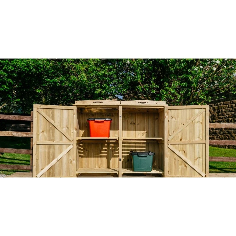 Image of Buttercup Farm Chatburn 4 Box Store - Timber - Fits 4 x Boxes in Brown Brown Unisex