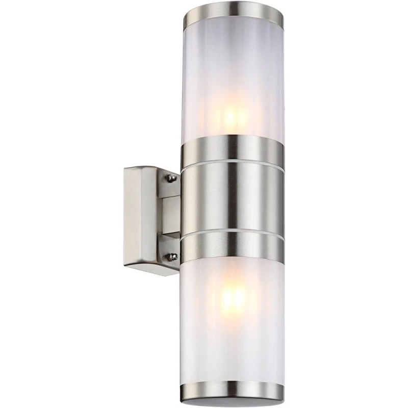 Image of Netlighting Xeloo Outdoor Up Down Wall Lamp Stainless Steel IP44 2x E27 in Grey Grey Unisex