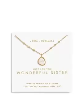 Image of Joma Jewellery MY MOMENTS JUST FOR YOU WONDERFUL SISTER NECKLACE, Gold, Women