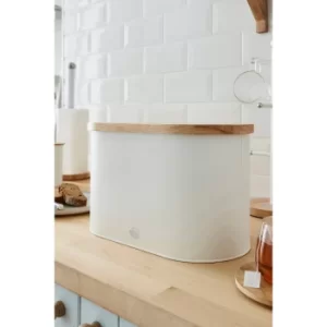 Image of Swan Nordic Oval Bread Bin with Cutting Board Lid