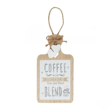 Image of 'Love Life' Hanging Plaque - Coffee & Friends