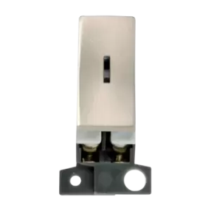 Image of Click Scolmore MiniGrid 10A 2 Way Ingot Key Switch Satin Chrome - MD003SC
