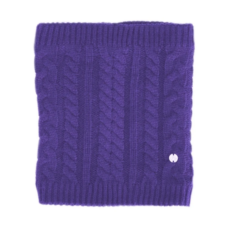 Image of HyFASHION Mens Meribel Cable Knit Snood in Violet Violet Male One Size